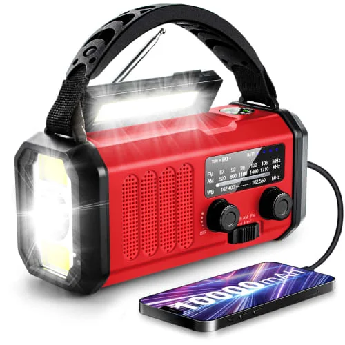 Leaton Weather Radio Emergency Crank